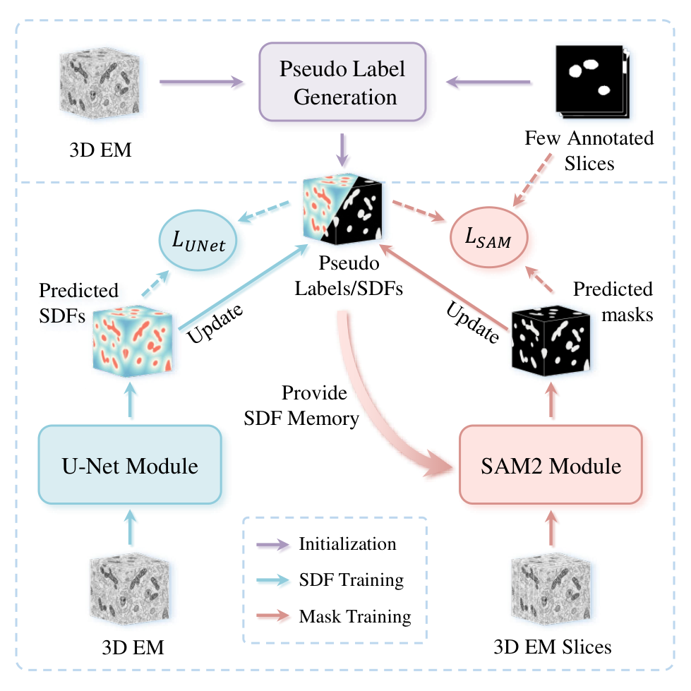 The dual-track training process of Spatial-SAM